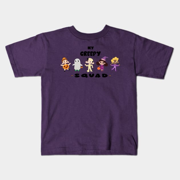 Creepy Squad Kids T-Shirt by jhive